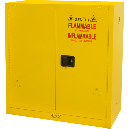 Flammable Storage Cabinet, 30 gal., 2 Door, 43" W x 44" H x 18" D Ottawa Fastener Supply