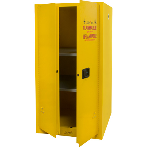 Flammable Storage Cabinet, 60 gal., 2 Door, 34" W x 65" H x 34" D Ottawa Fastener Supply