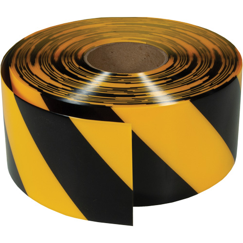 Ruban de marquage tr&egrave;s r&eacute;sistant pour plancher ArmorStripe, 4" x 100', PVC, Noir et jaune Ottawa Fastener Supply