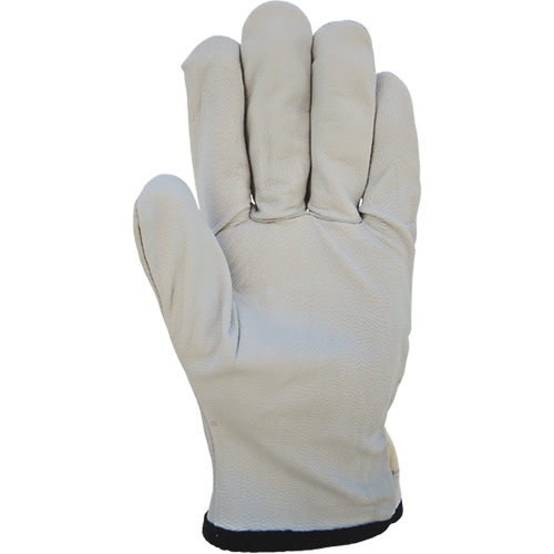 Gants de conducteur &agrave; dos en coton, Grand, Paume en Cuir fleur de ch&egrave;vre Ottawa Fastener Supply