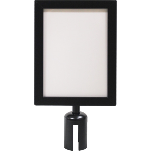 Sign Frame for Crowd Control Post, Black Ottawa Fastener Supply