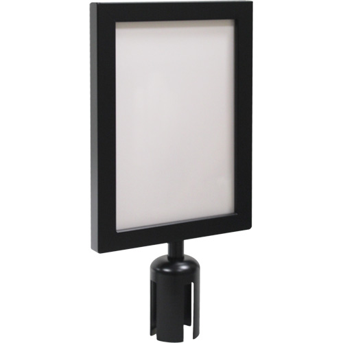 Sign Frame for Crowd Control Post, Black Ottawa Fastener Supply