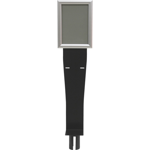 Porte-distributeur/enseigne pour poteaux de barri&egrave;re pour le contr&ocirc;le des foules, Noir Ottawa Fastener Supply