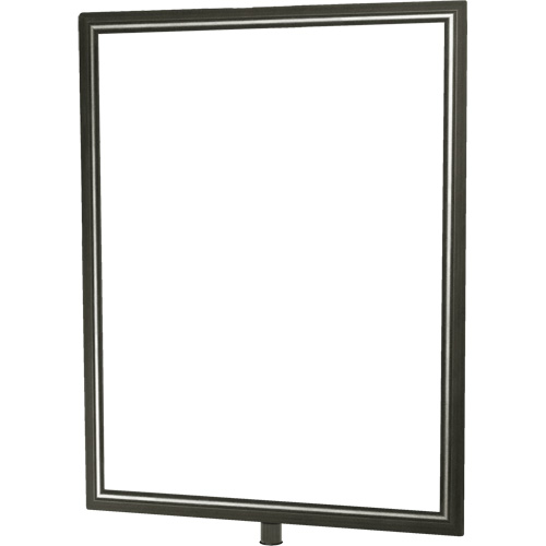 Heavy-Duty Vertical Sign Holder for Classic Posts, Satin Chrome Ottawa Fastener Supply