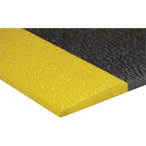 Airsoft Anti-Fatigue Mat, Pebbled, 3' x 5' x 3/8", Black/Yellow, PVC Sponge Ottawa Fastener Supply