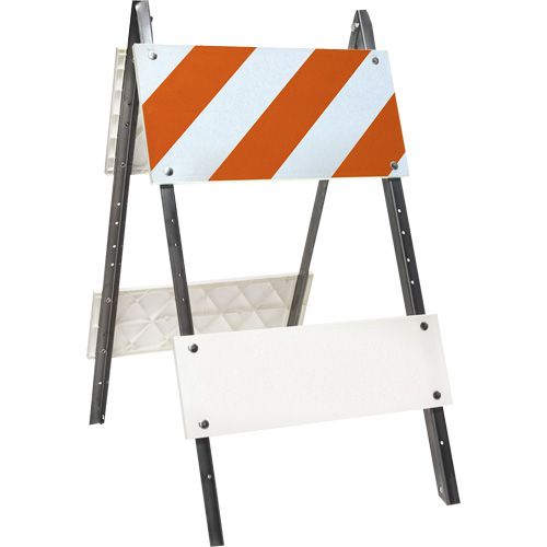 Barricade prismatique, Repliable, 24" lo x 45" h, Orange/Blanc Ottawa Fastener Supply