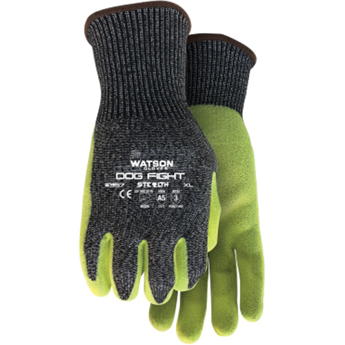Stealth Dog Fight Cut Resistant Gloves, Size Medium, Nitrile Coated, Glass Fibre/HPPE/Nylon/Stainless Steel Shell, ASTM ANSI Level A5 Ottawa Fastener Supply