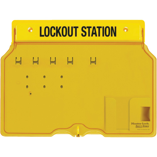 Trilingual Covered Lock Station, None Padlocks, 4 Padlock Capacity, Padlocks Not Included Ottawa Fastener Supply