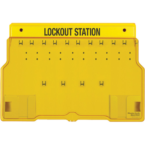 Trilingual Covered Lock Station, None Padlocks, 10 Padlock Capacity, Padlocks Not Included Ottawa Fastener Supply