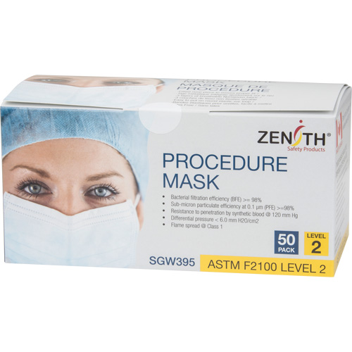 Disposable Procedure Face Masks, ASTM F2100 Level 2, Class 1 Ottawa Fastener Supply