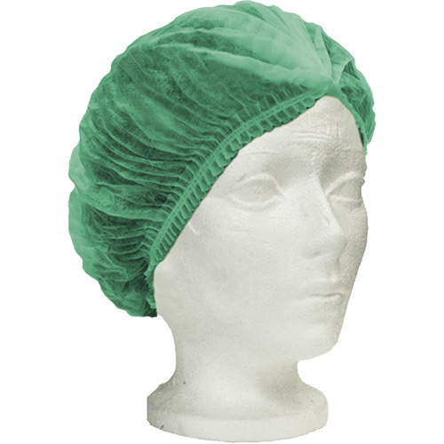 Bonnet bouffant pliss&eacute; Ronco Care, Polypropyl&egrave;ne, 21", Vert Ottawa Fastener Supply