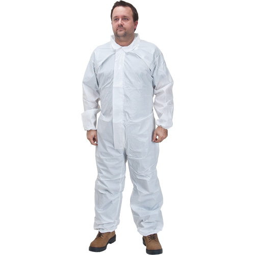 Premium Coveralls, Medium, White, Microporous Ottawa Fastener Supply