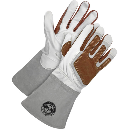 Gants de soudage &agrave; l'arc TIG Gander Brand avec renfort thermique, Cuir fleur de ch&egrave;vre, Taille Petit Ottawa Fastener Supply