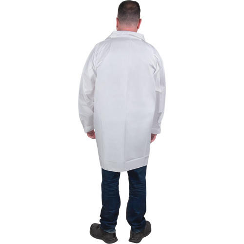 Protective Lab Coat, Microporous, White, Small Ottawa Fastener Supply
