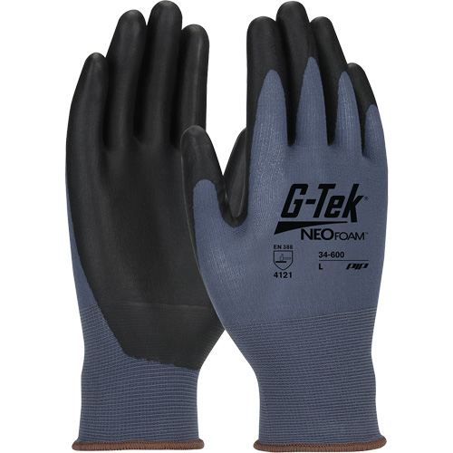 Gants en tricot sans coutures enduits G-Tek NeoFoam, T-petit, R&ecirc;vetement Polyur&eacute;thane, Calibre 15, Enveloppe en Nylon Ottawa Fastener Supply