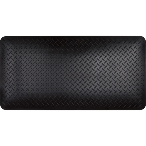 Tapis antifatigue, Losange, 1-2/3' x 3-1/4' x 3/4", Noir, Polyur&eacute;thane Ottawa Fastener Supply