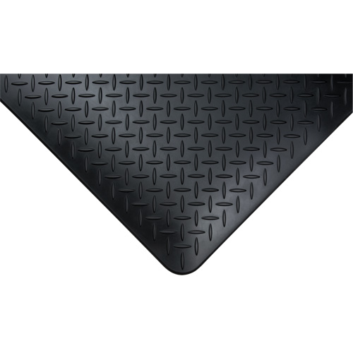 Tapis antifatigue, Losange, 1-2/3' x 3-1/4' x 3/4", Noir, Polyur&eacute;thane Ottawa Fastener Supply
