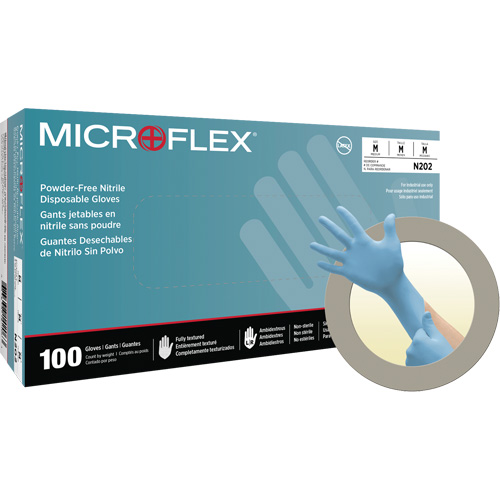 N20 Disposable Gloves, Small, Nitrile, 4.7-mil, Powder-Free, Blue Ottawa Fastener Supply