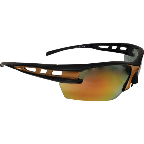 Mango Safety Glasses, Orange Mirror Lens, Meets/Exceeds CSA Z94.3 Ottawa Fastener Supply