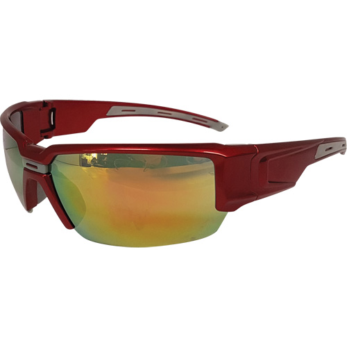 Lunettes de s&eacute;curit&eacute; Hartley, Lentille Rouge, R&eacute;pond ou surpasse la norme CSA Z94.3 Ottawa Fastener Supply