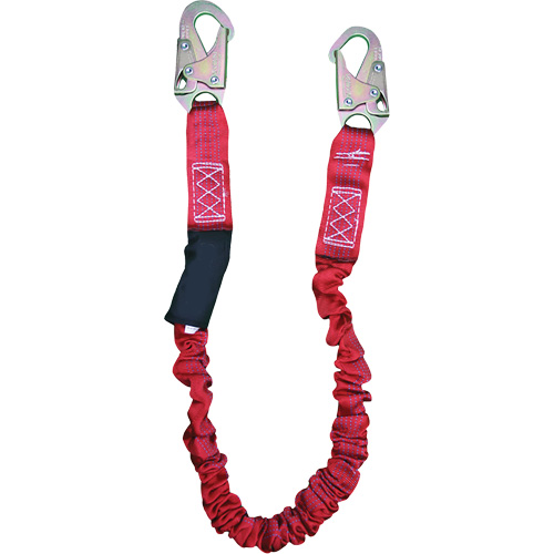 ShockSorb Internal Shock Lanyard, 6', Snap Hook Center, Snap Hook Leg Ends, Polyester Ottawa Fastener Supply
