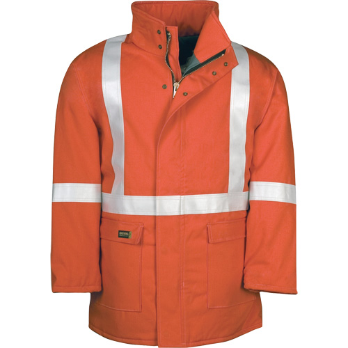 Westex UltraSoft&reg; AllOut Quilt Lined Winter Parka with Reflective Stripes, Medium (Tall), High Visibility Orange, 46 cal/cm² Ottawa Fastener Supply