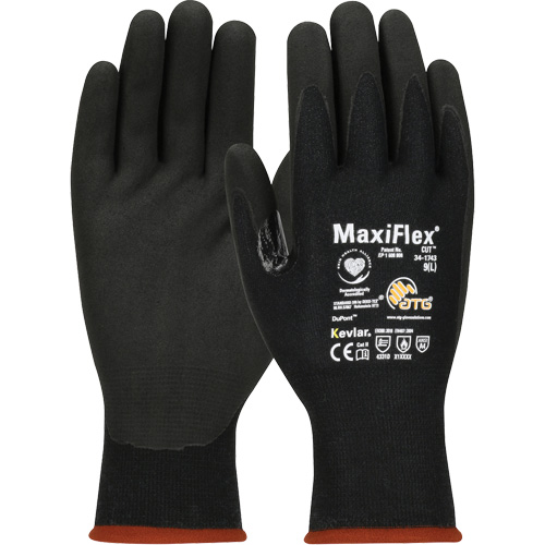 Gants compatibles avec les &eacute;crans tactiles ATG MaxiFlex Cut, Taille T-petit, Calibre 15, Rev&ecirc;tement Mousse de nitrile, Enveloppe en Polyester/Kevlar, ASTM ANSI niveau A4/EN 388 niveau 3/EN 388 niveau D Ottawa Fastener Supply
