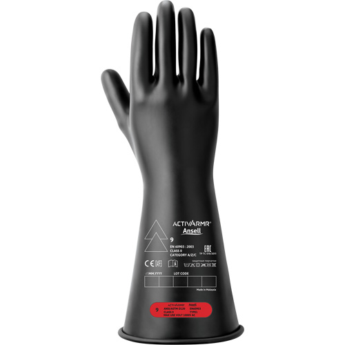 Gants isolants &eacute;lectriques, ASTM classe 0, Taille 10, 11" lo Ottawa Fastener Supply