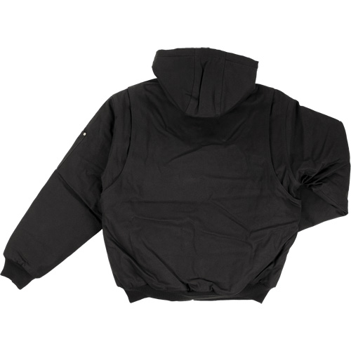 Hooded Duck Bomber Jacket, Men's, Small, Black Ottawa Fastener Supply