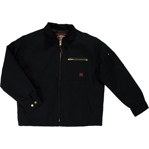 Duck Chore Jacket, Men's, Small, Black Ottawa Fastener Supply