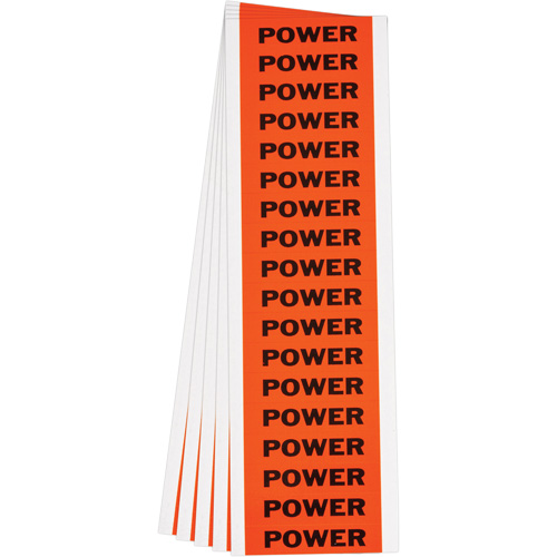 "Power" Conduit & Voltage Labels, 1/2" x 2-1/4", Cloth/Vinyl, English Ottawa Fastener Supply