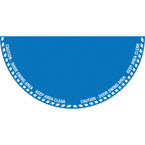 "Caution" Half Circle Swing Door Floor Sign, Adhesive, English with Pictogram Ottawa Fastener Supply