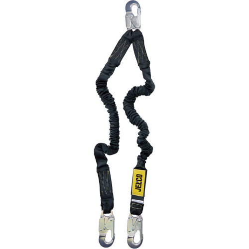Arc Flash Lanyard, 4', Locking Snap Hook Center, Locking Snap Hook Leg Ends, Nylon Ottawa Fastener Supply
