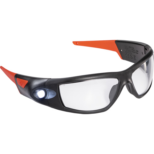 SPG500 Rechargeable Inspection Beam Safety Glasses, Clear Lens, ANSI Z87+ Ottawa Fastener Supply