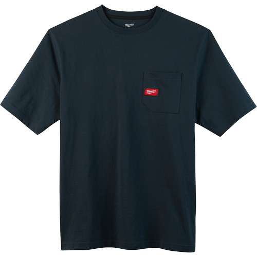 Heavy-Duty Pocket T-Shirt, Men's, Small, Blue Ottawa Fastener Supply