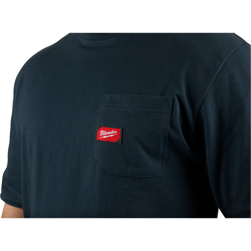 Heavy-Duty Pocket T-Shirt, Men's, Small, Blue Ottawa Fastener Supply