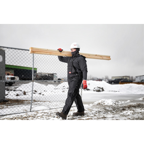 Salopette GridIron de longueur standard avec fermeture &agrave; glissi&egrave;re jusqu'&agrave; la cuisse, Hommes, Grand, Noir Ottawa Fastener Supply