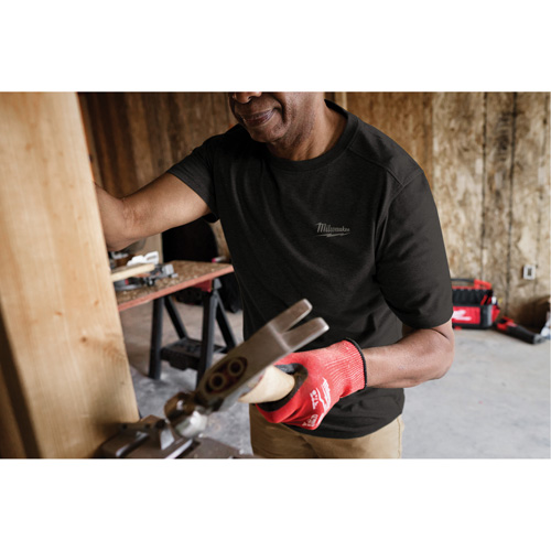 Hybrid Work Tee Shirt, Men's, Small, Black Ottawa Fastener Supply