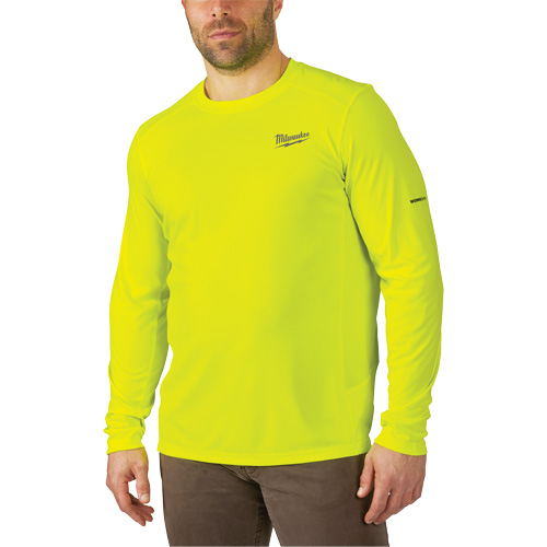 Workskin Lightweight High Visibility Shirt, Men's, Small, Yellow Ottawa Fastener Supply