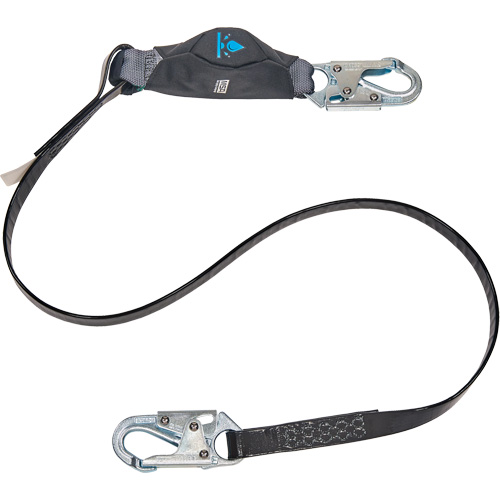 Anti-Corrosion Energy Absorbing Lanyard, 6', Snap Hook Center, Snap Hook Leg Ends, Polyester Ottawa Fastener Supply