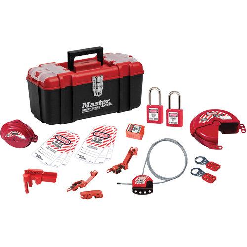 Basic Lockout Kit with Zenex Thermoplastic Locks, Electrical/Valve Kit, 19 Components Ottawa Fastener Supply