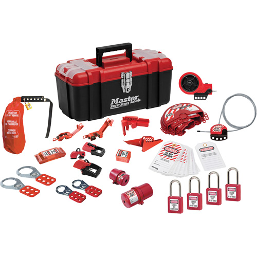 Premier Lockout Kit with Zenex Thermoplastic Locks, Electrical/Valve Kit, 27 Components Ottawa Fastener Supply