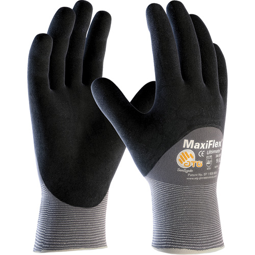 Gants compatibles avec les &eacute;crans tactiles ATG MaxiFlex Ultimate, Grand, R&ecirc;vetement Nitrile, Calibre 15, Enveloppe en Nylon/&eacute;lasthanne Ottawa Fastener Supply