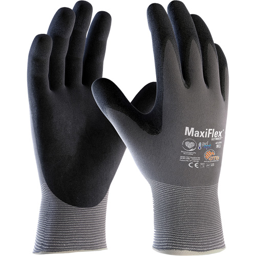 Gants compatibles avec les &eacute;crans tactiles ATG MaxiFlex Ultimate AD-APT, T-petit, R&ecirc;vetement Nitrile, Calibre 15, Enveloppe en Nylon/&eacute;lasthanne Ottawa Fastener Supply