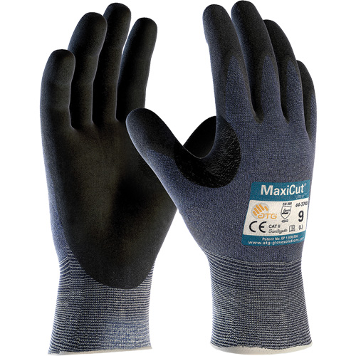 Gants r&eacute;sistants aux coupures compatibles avec les &eacute;crans tactiles ATG MaxiCut Ultra, Taille T-petit, Calibre 15, Rev&ecirc;tement Nitrile, Enveloppe en Fil technique, ASTM ANSI niveau A3/EN 388 niveau 5/EN 388 niveau C Ottawa Fastener Supply