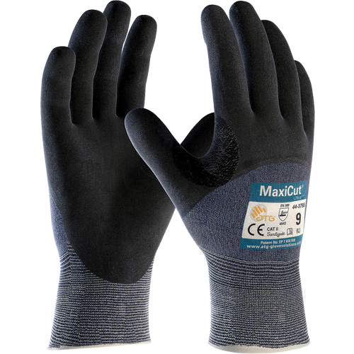 Gants r&eacute;sistants aux coupures en tricot sans couture ATG MaxiCut Ultra, Taille Grand, Calibre 15, Rev&ecirc;tement Nitrile, Enveloppe en Fil technique, ASTM ANSI niveau A3/EN 388 niveau 5/EN 388 niveau C Ottawa Fastener Supply