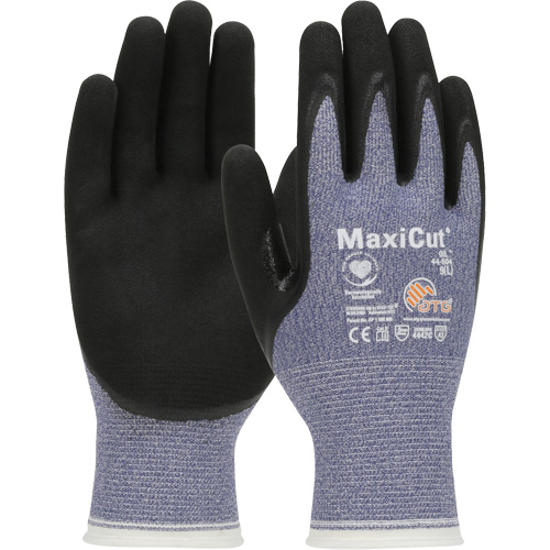 Gants r&eacute;sistants aux coupures dans un milieu de travail huileux ATG MaxiCut, Taille Grand, Calibre 15, Rev&ecirc;tement Nitrile, Enveloppe en Fil technique, ASTM ANSI niveau A3/EN 388 niveau 4/EN 388 niveau C Ottawa Fastener Supply