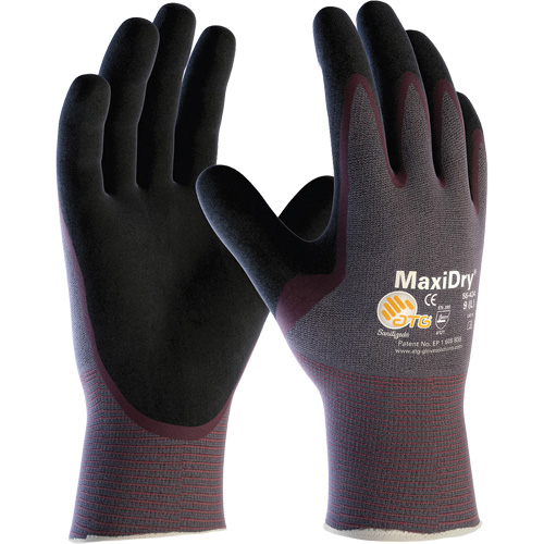 Gants sans couture ultra l&eacute;gers ATG MaxiDry, Grand, R&ecirc;vetement Nitrile, Calibre 15, Enveloppe en Nylon/&eacute;lasthanne Ottawa Fastener Supply