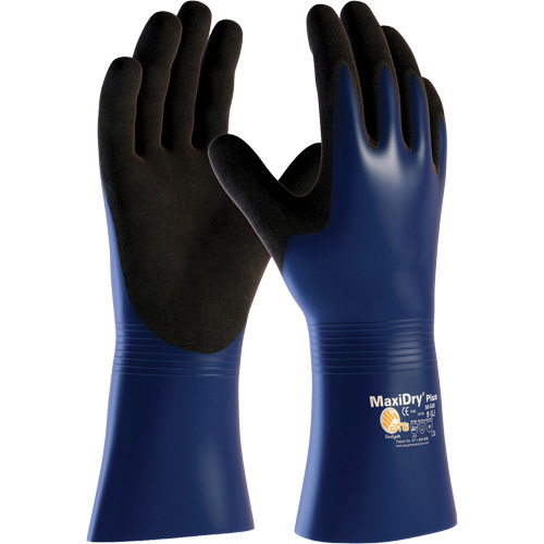 ATG MaxiDry&reg; Plus Chemical & Cut Resistant Gloves, Large, Nitrile Coating, Nylon/Elastane Shell Ottawa Fastener Supply