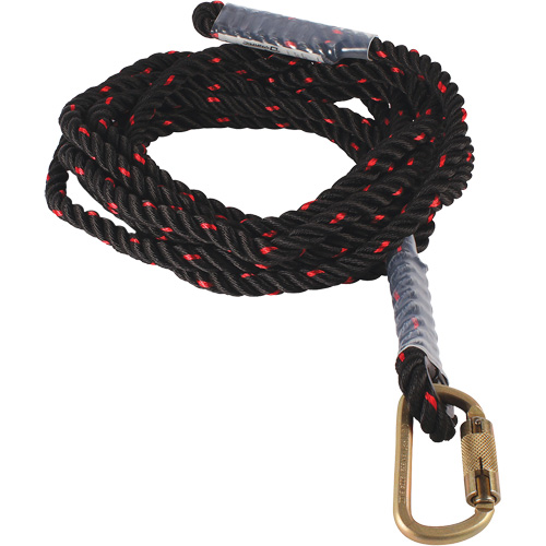 Dynamic Vertical Rope Lifeline with Carabiner Ottawa Fastener Supply